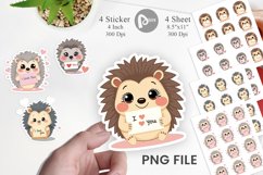 Valentine Hedgehog Cartoon Sticker Product Image 1