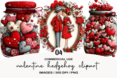 Valentine Hedgehog Clipart Product Image 1