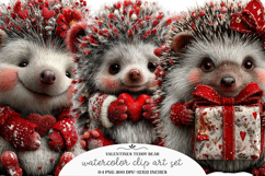 Valentine Hedgehog Clipart - Valentine Hedgehog PNG Product Image 1