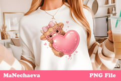 Cute Highland Baby Cow Sublimation Valentine’s Heart Clipart Product Image 8