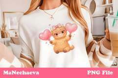 Cute Highland Baby Cow Sublimation Valentine’s Heart Clipart Product Image 15