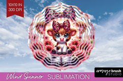 Valentine Highland Cow Wind Spinner Sublimation PNG - Day Product Image 1
