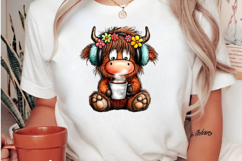 Valentine highland cow clipart Product Image 2