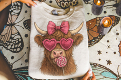 Highland Cow Valentine's Day PNG, Be Mine, Xoxo Png, Love Product Image 1