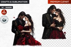 Gothic Valentine&#039;s day Clipart, Valentines day PNG,Love Product Image 1