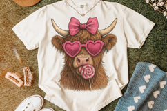 Highland Cow Valentine's Day PNG, Be Mine, Xoxo Png, Love Product Image 5