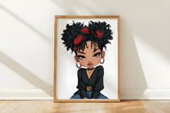 Valentine Holiday Black Girl Clipart Product Image 3