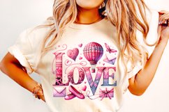 Valentine&#039;s Day Love PNG, Hot Air Balloon PNG, Love PNG File Product Image 2