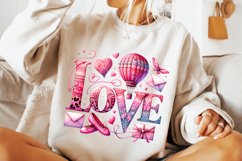 Valentine&#039;s Day Love PNG, Hot Air Balloon PNG, Love PNG File Product Image 3
