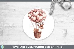 GorgeousValentine Hot Air Balloon Keychain design.