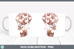 GorgeousValentine Hot Air Balloon Mug Wrap design.