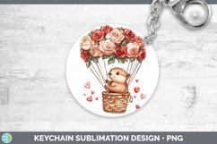 GorgeousValentine Hot Air Balloon Keychain design.