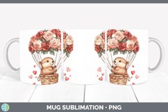 GorgeousValentine Hot Air Balloon Mug Wrap design.
