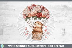 GorgeousValentine Hot Air Balloon Wind Spinner design.