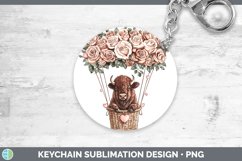 GorgeousValentine Hot Air Balloon Keychain design.