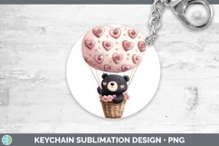 GorgeousValentine Hot Air Balloon Keychain design.