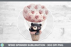 GorgeousValentine Hot Air Balloon Wind Spinner design.