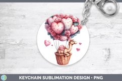 GorgeousValentine Hot Air Balloon Keychain design.