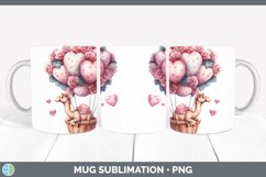 GorgeousValentine Hot Air Balloon Mug Wrap design.
