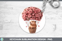 GorgeousValentine Hot Air Balloon Keychain design.