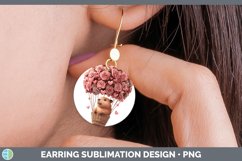 GorgeousValentine Hot Air Balloon Round Earrings design.