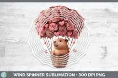 GorgeousValentine Hot Air Balloon Wind Spinner design.