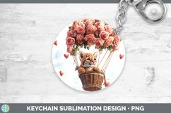 GorgeousValentine Hot Air Balloon Keychain design.