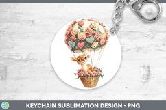GorgeousValentine Hot Air Balloon Keychain design.