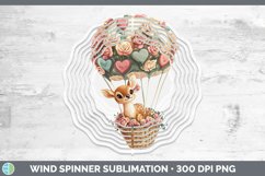 GorgeousValentine Hot Air Balloon Wind Spinner design.