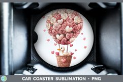 GorgeousValentine Hot Air Balloon Car Coaster design.