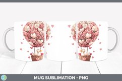 GorgeousValentine Hot Air Balloon Mug Wrap design.