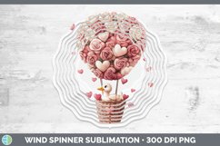 GorgeousValentine Hot Air Balloon Wind Spinner design.