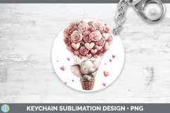 GorgeousValentine Hot Air Balloon Keychain design.