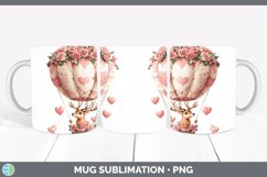 GorgeousValentine Hot Air Balloon Mug Wrap design.