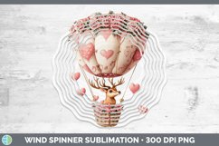 GorgeousValentine Hot Air Balloon Wind Spinner design.