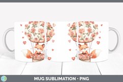 GorgeousValentine Hot Air Balloon Mug Wrap design.