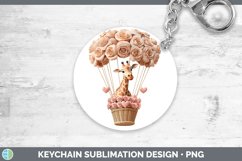 GorgeousValentine Hot Air Balloon Keychain design.