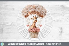 GorgeousValentine Hot Air Balloon Wind Spinner design.