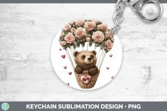 GorgeousValentine Hot Air Balloon Keychain design.