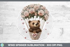 GorgeousValentine Hot Air Balloon Wind Spinner design.