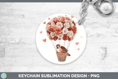 GorgeousValentine Hot Air Balloon Keychain design.