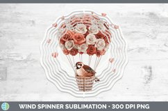 GorgeousValentine Hot Air Balloon Wind Spinner design.
