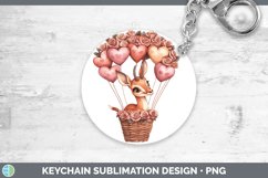 GorgeousValentine Hot Air Balloon Keychain design.