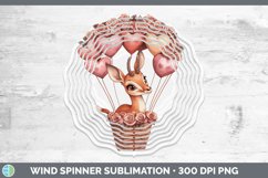 GorgeousValentine Hot Air Balloon Wind Spinner design.