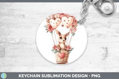 GorgeousValentine Hot Air Balloon Keychain design.