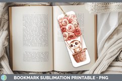 GorgeousValentine Hot Air Balloon Bookmark design.
