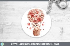 GorgeousValentine Hot Air Balloon Keychain design.