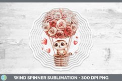 GorgeousValentine Hot Air Balloon Wind Spinner design.