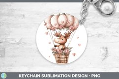 GorgeousValentine Hot Air Balloon Keychain design.