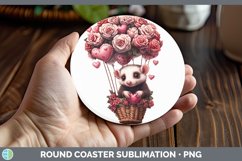 GorgeousValentine Hot Air Balloon Round Coaster design.